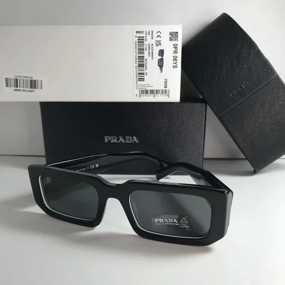 New - 💯Authentic - New - Prada Eyewear PR 06YS rectangle frame sunglasses - Picture 5 of 16